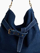 Image 6 of 7, Denim Shoulder Bag