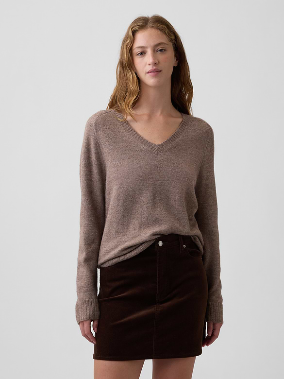 Relaxed Lightweight V-Neck Sweater