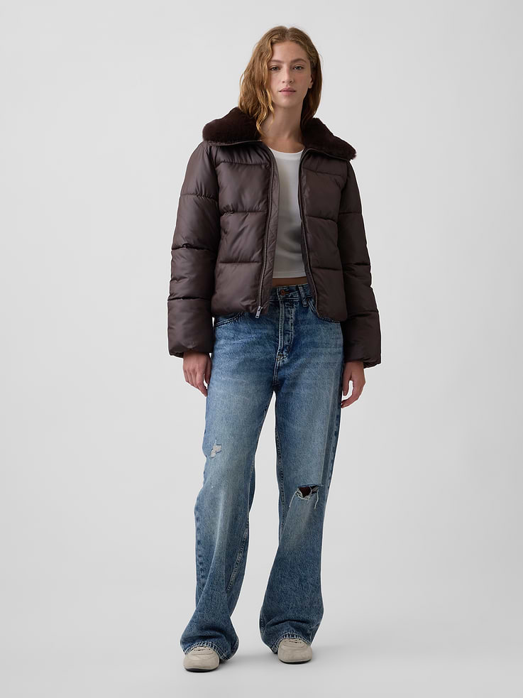 Image 3 of 5, Relaxed Quilted Puffer Jacket