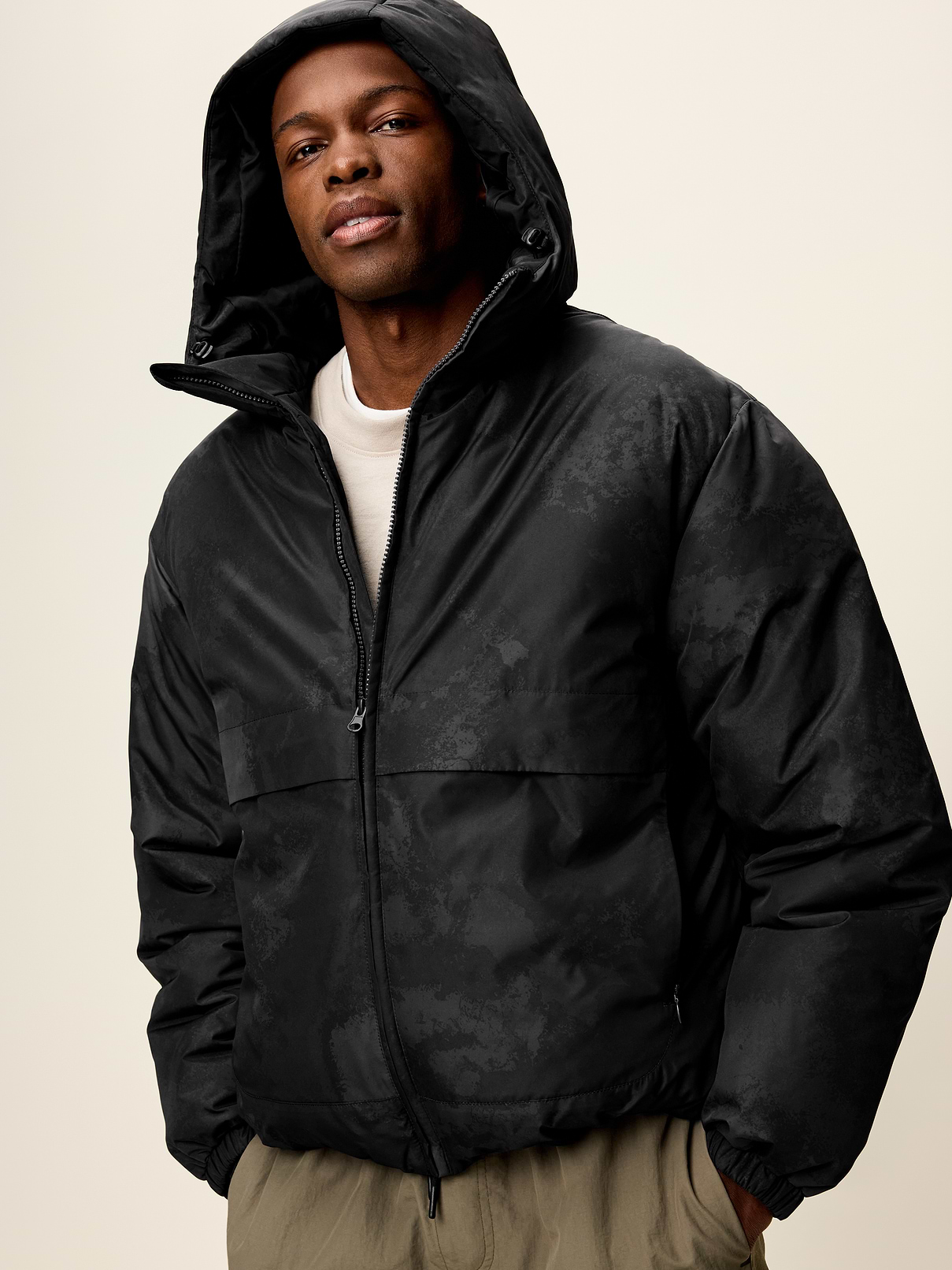 Image 3 of 4, Water-Resistant Utility Puffer Jacket