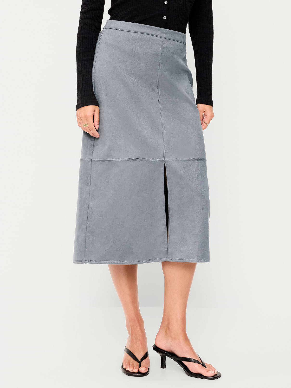 Faux-Suede Pencil Midi Skirt | Old Navy