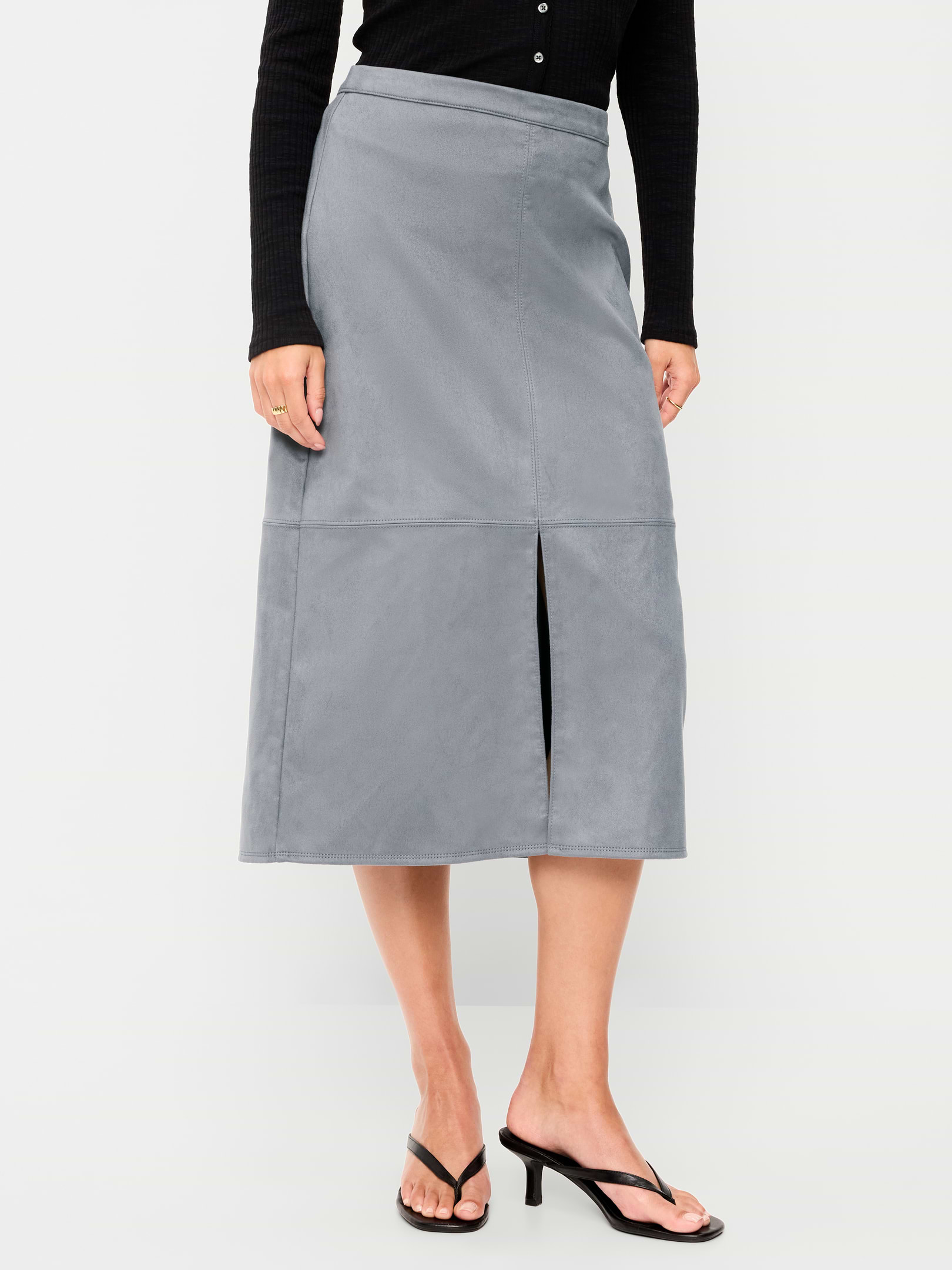Faux-Suede Pencil Midi Skirt | Old Navy