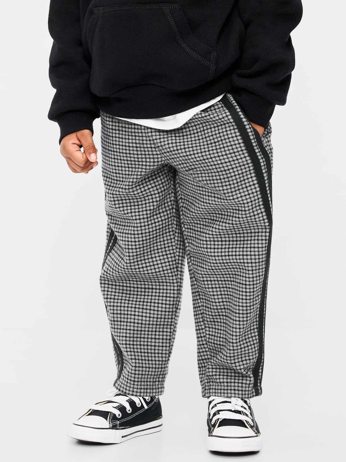 Image 2 of 4, Barrel-Leg Twill Track Pants for Toddler Boys