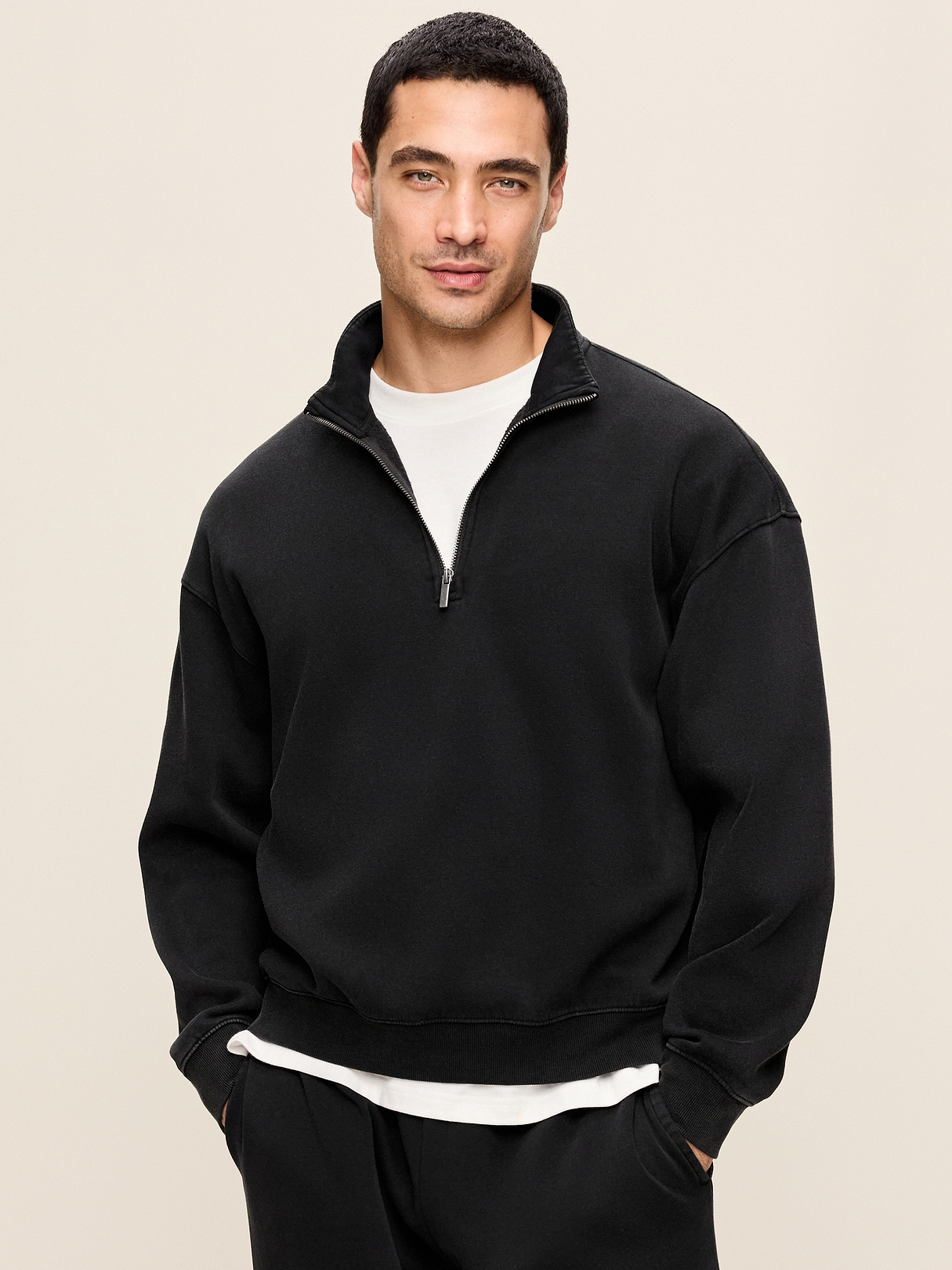 ジャケット・アウター UNUSED 26SSNylon pullover Black Size4 XL Lived-In Pro Quarter Zip | Old Navy