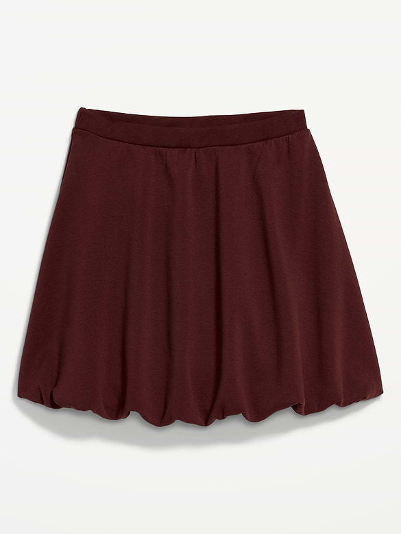 Dynamic Fleece Bubble-Hem Skirt