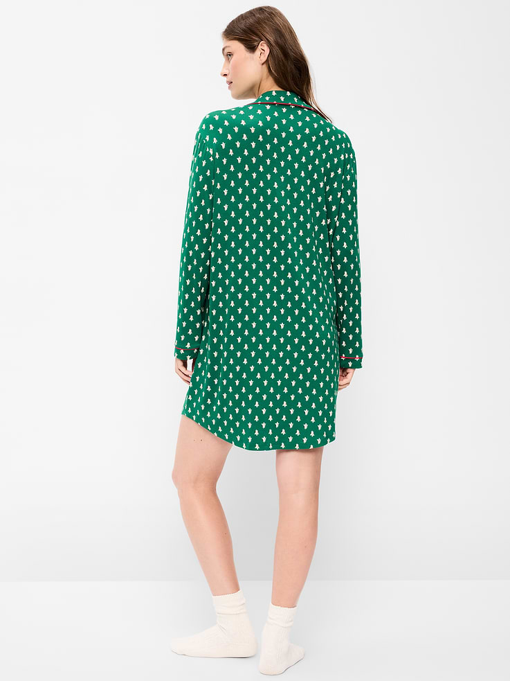 Image 2 of 7, Knit Jersey Sleep Dress