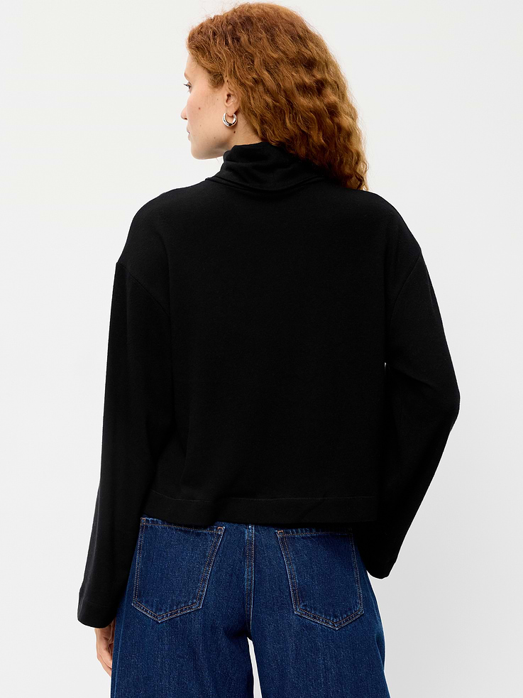 Image 2 of 5, Long-Sleeve Oversized Turtleneck Sweater