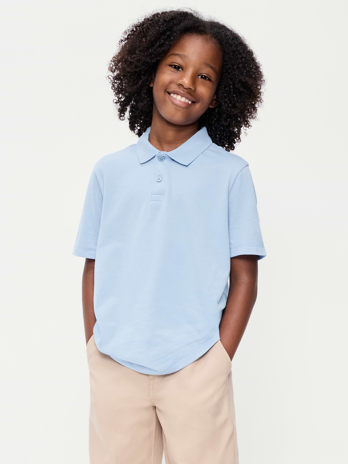 Image number 1 showing, School Uniform Jersey Polo Shirt for Boys