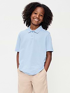 Image number 1 showing, School Uniform Jersey Polo Shirt for Boys
