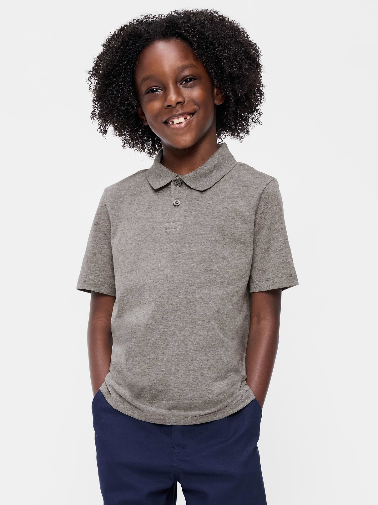 Image number 1 showing, School Uniform Jersey Polo Shirt for Boys