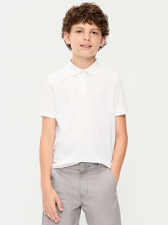 School Uniform Jersey Polo Shirt for Boys