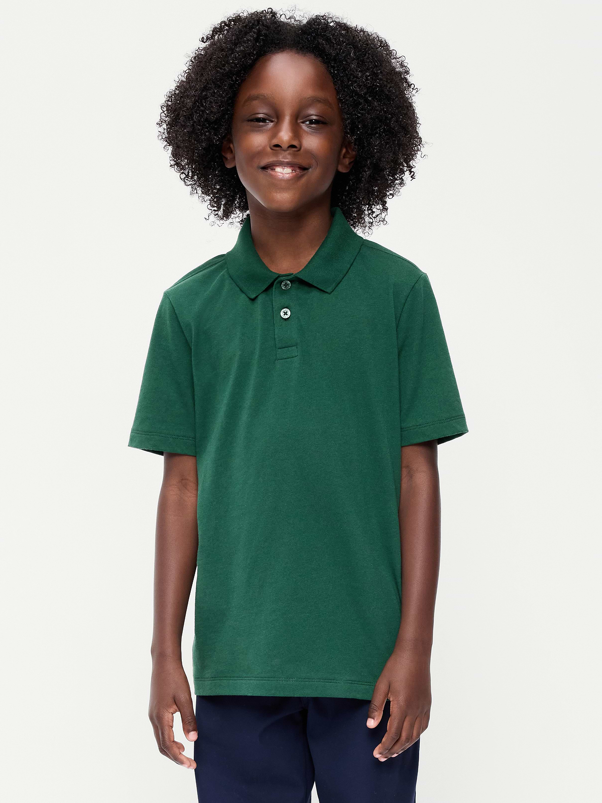 Image number 1 showing, School Uniform Jersey Polo Shirt for Boys