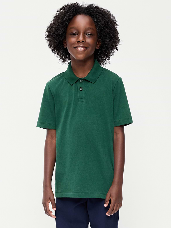 School Uniform Jersey Polo Shirt for Boys