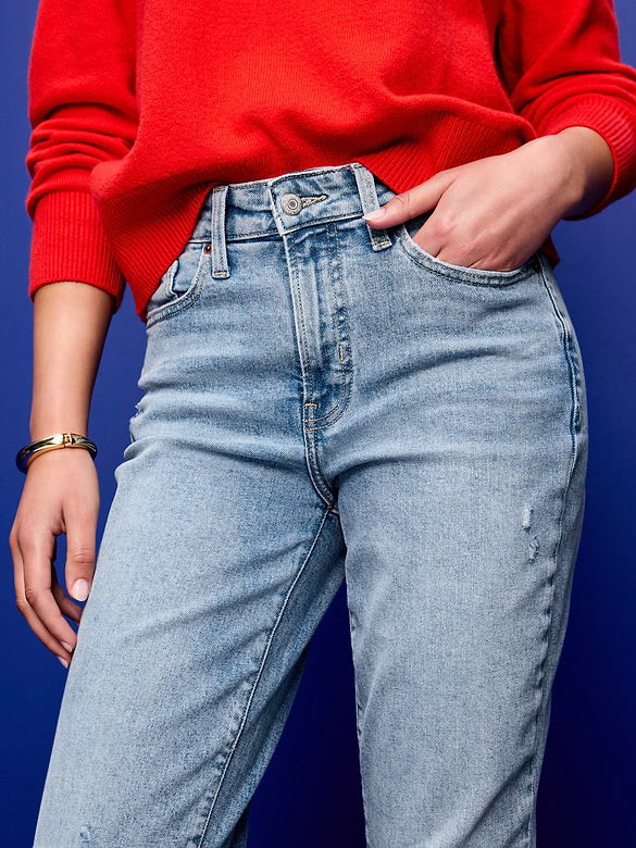 High-Waisted OG Straight Ankle Jeans