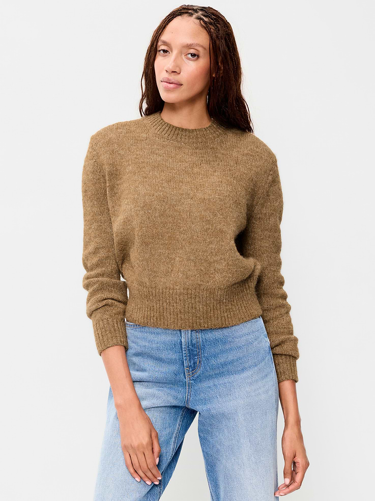 Image 1 of 5, crew neck, long sleeves, rib-knit hem and cuffs, Product #1182260