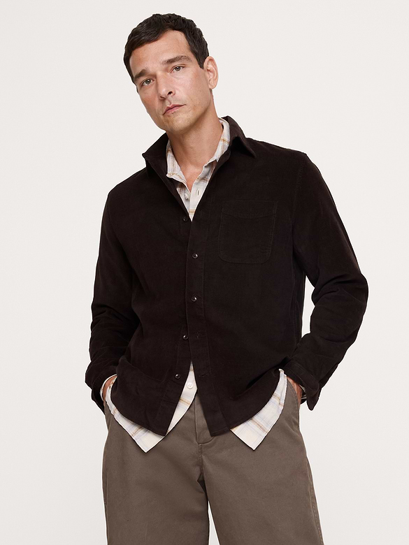 Standard-Fit Lightweight Corduroy Shirt