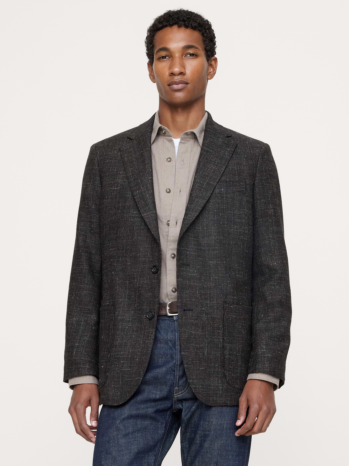 Tailored Slim Italian Wool-Blend Suit Jacket