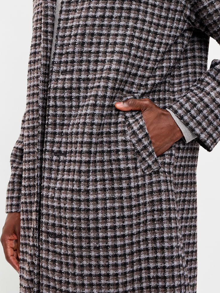 Image 5 of 6, Relaxed Long Twill Topcoat for Men