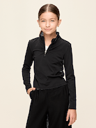 Image number 1 showing, StudioSmooth Half-Zip Performance Top for Girls