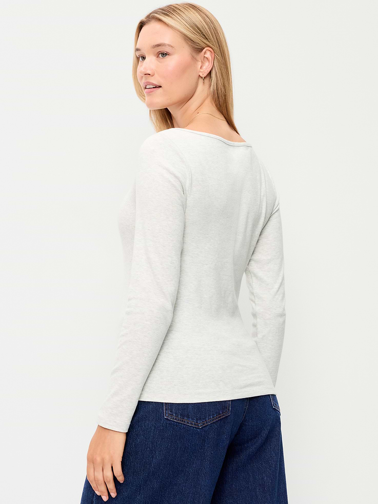 Image 4 of 6, Snug Long-Sleeve Boatneck T-Shirt