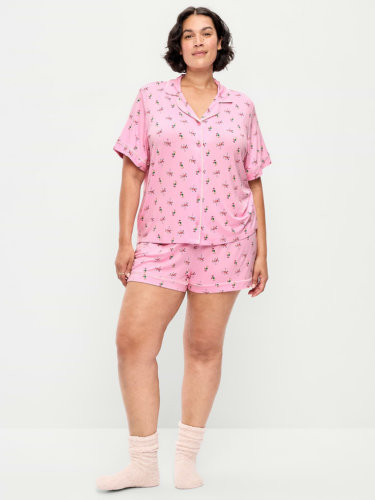 Image 7 of 8, Sunday Sleep Knit Jersey Short Set