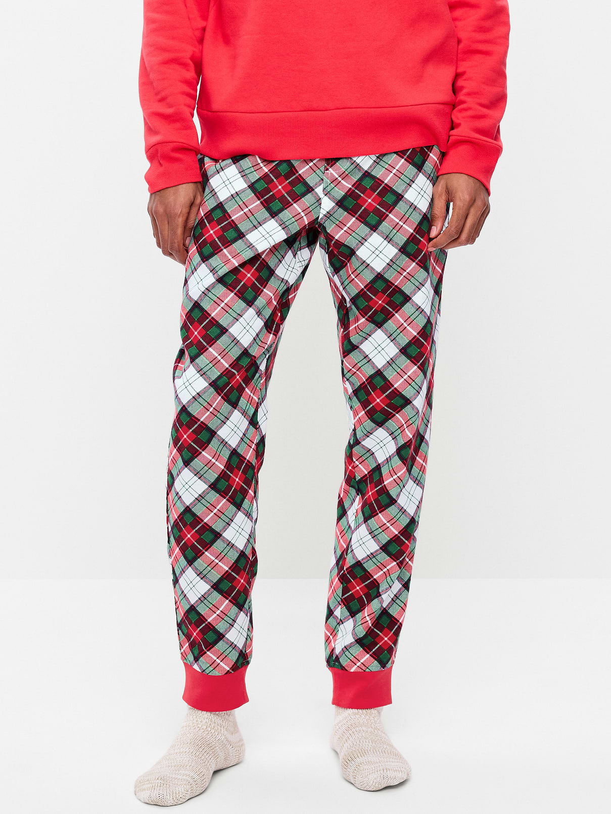 L'image numéro 1 présente Pantalon de pyjama style jogging en flanelle pour homme