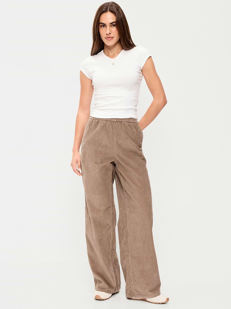 Image 1 of 6, elastic pull-on waist, on-seam pockets, back patch pockets, Product #905523