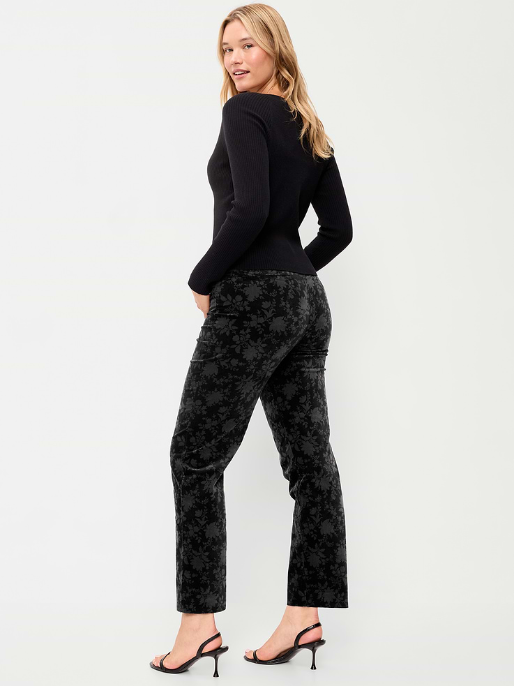 Image 7 of 9, High-Waisted Pixie Straight Pants