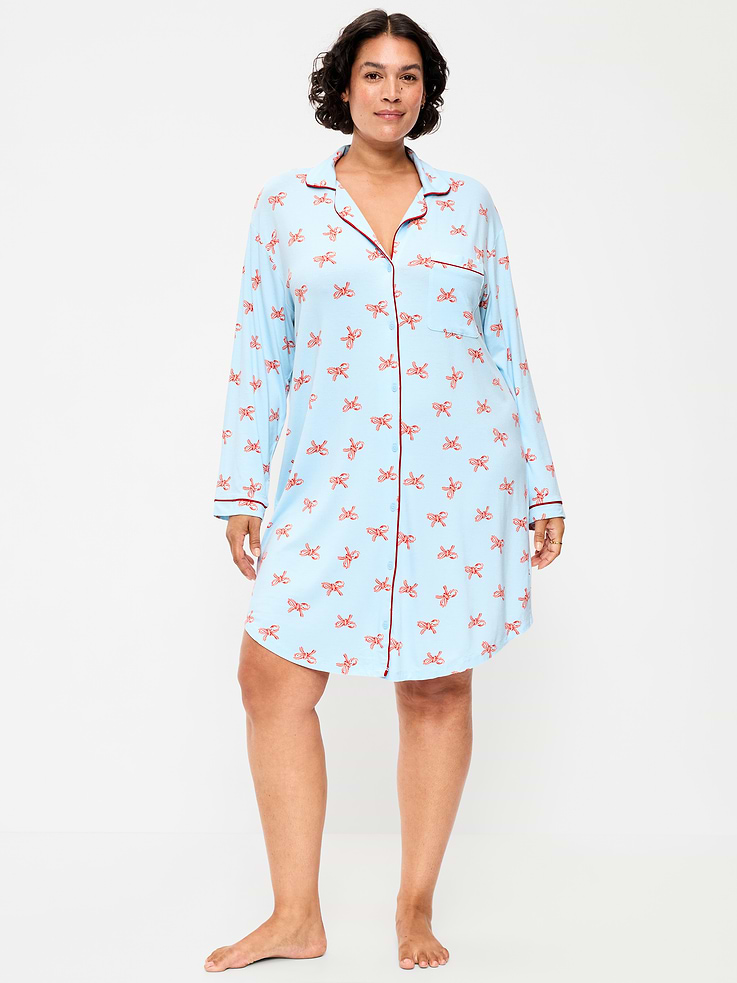 Image 6 of 7, Knit Jersey Sleep Dress