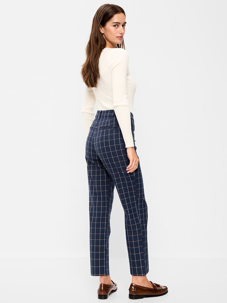 Image 3 of 9, High-Waisted Pixie Straight Pants