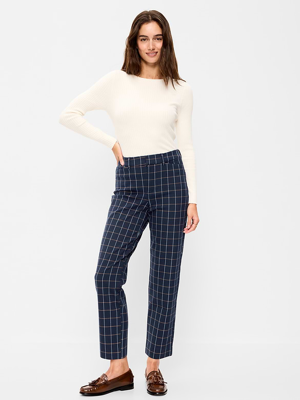 High-Waisted Pixie Straight Pants