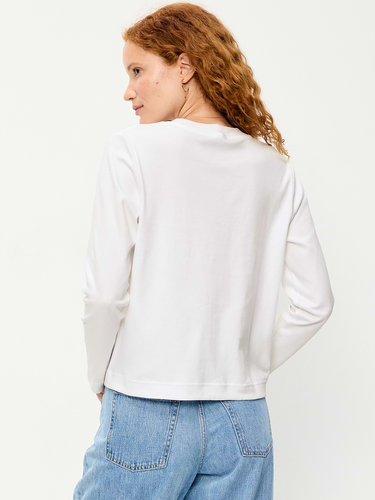 Image 2 of 8, Heavyweight Long-Sleeve Crew-Neck T-Shirt
