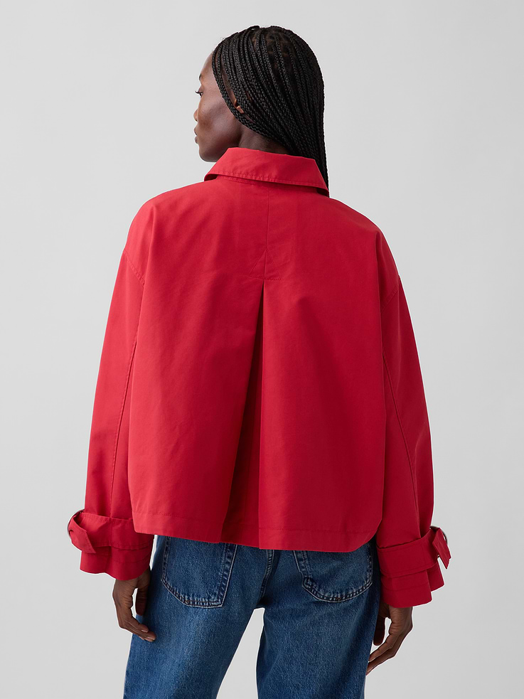 Image number 3 showing, Oversized Crop Trench Jacket