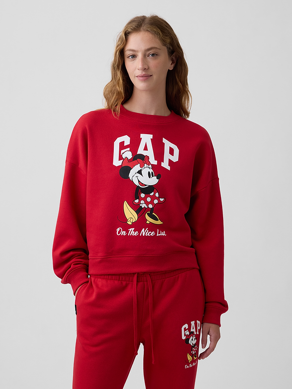 Gap × Disney Minnie Mouse Relaxed Wedge Logo Sweatshirt