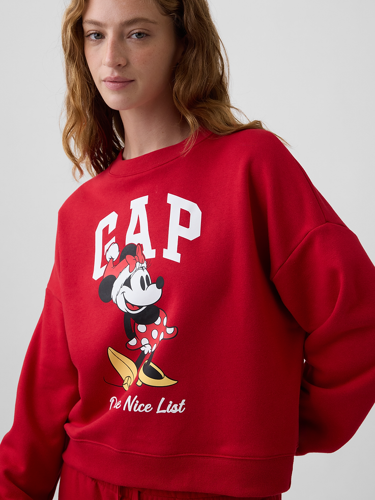 Image 4 of 5, Gap × Disney Minnie Mouse Relaxed Wedge Logo Sweatshirt