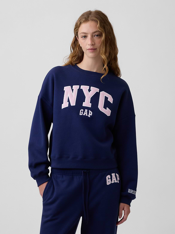 Oversized Wedge Crewneck Sweatshirt