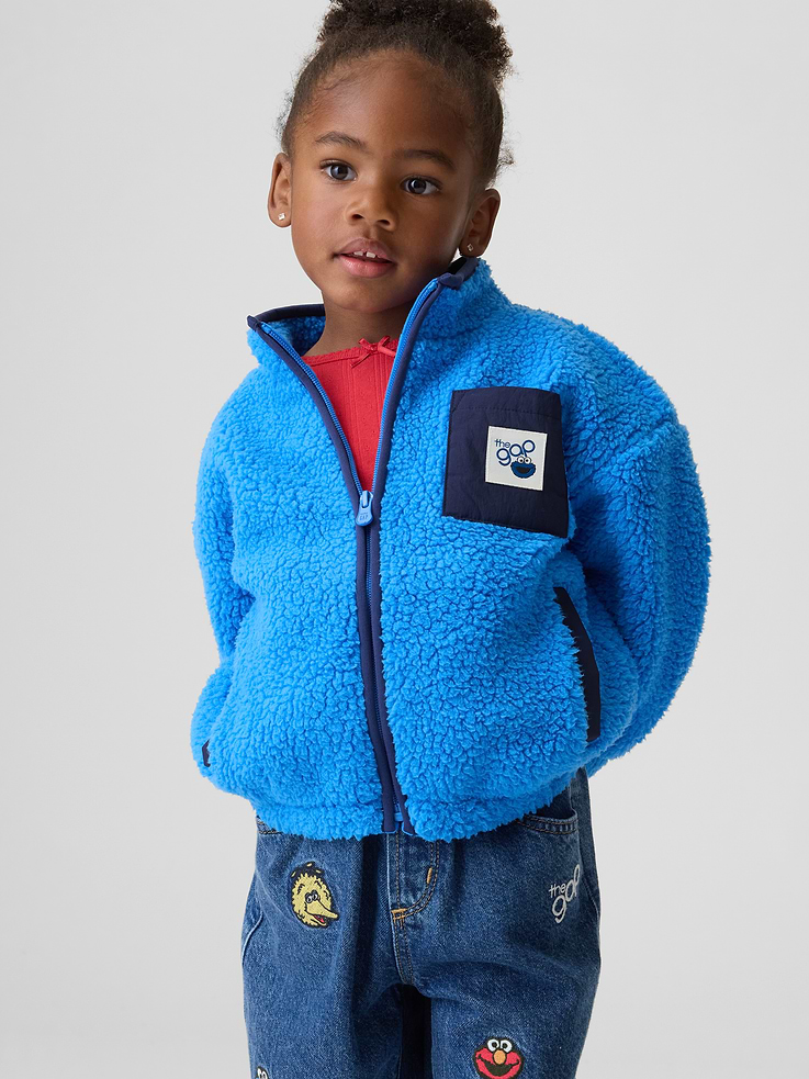 Image number 3 showing, Baby & Toddler Sesame Street Sherpa Zip Jacket