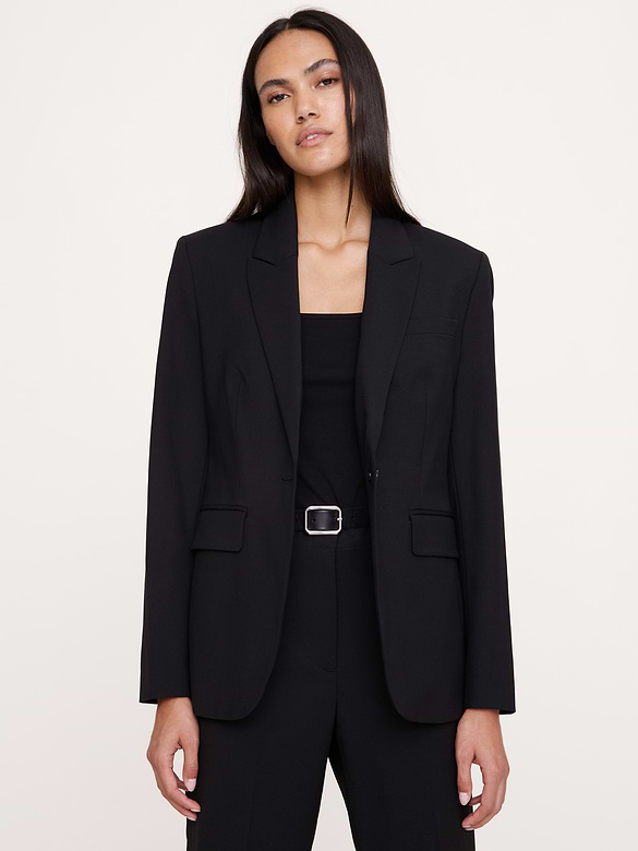 Blazer coupe ajustée en laine italienne