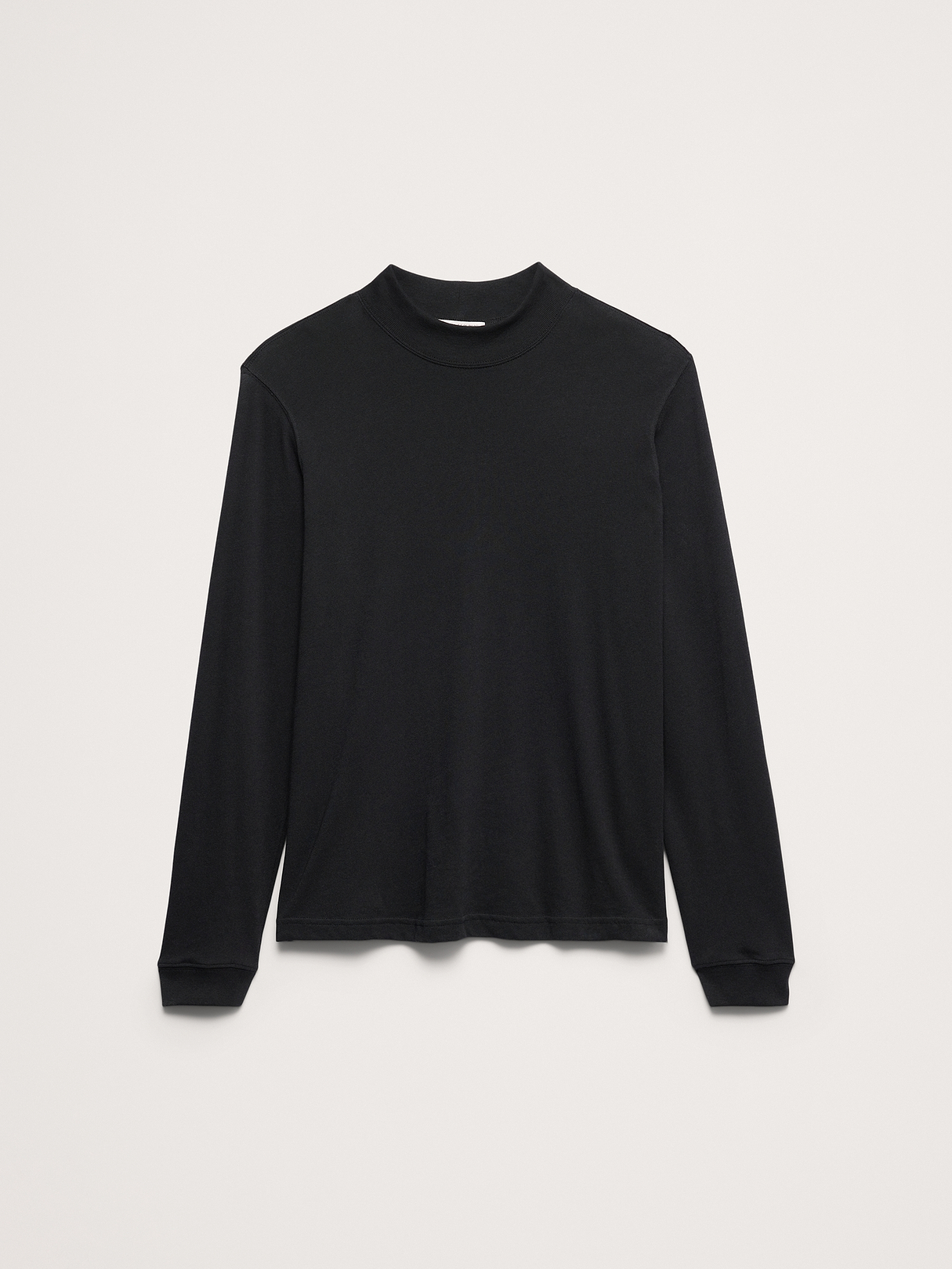 Cotton Jersey Mock-Neck T-Shirt | Banana Republic