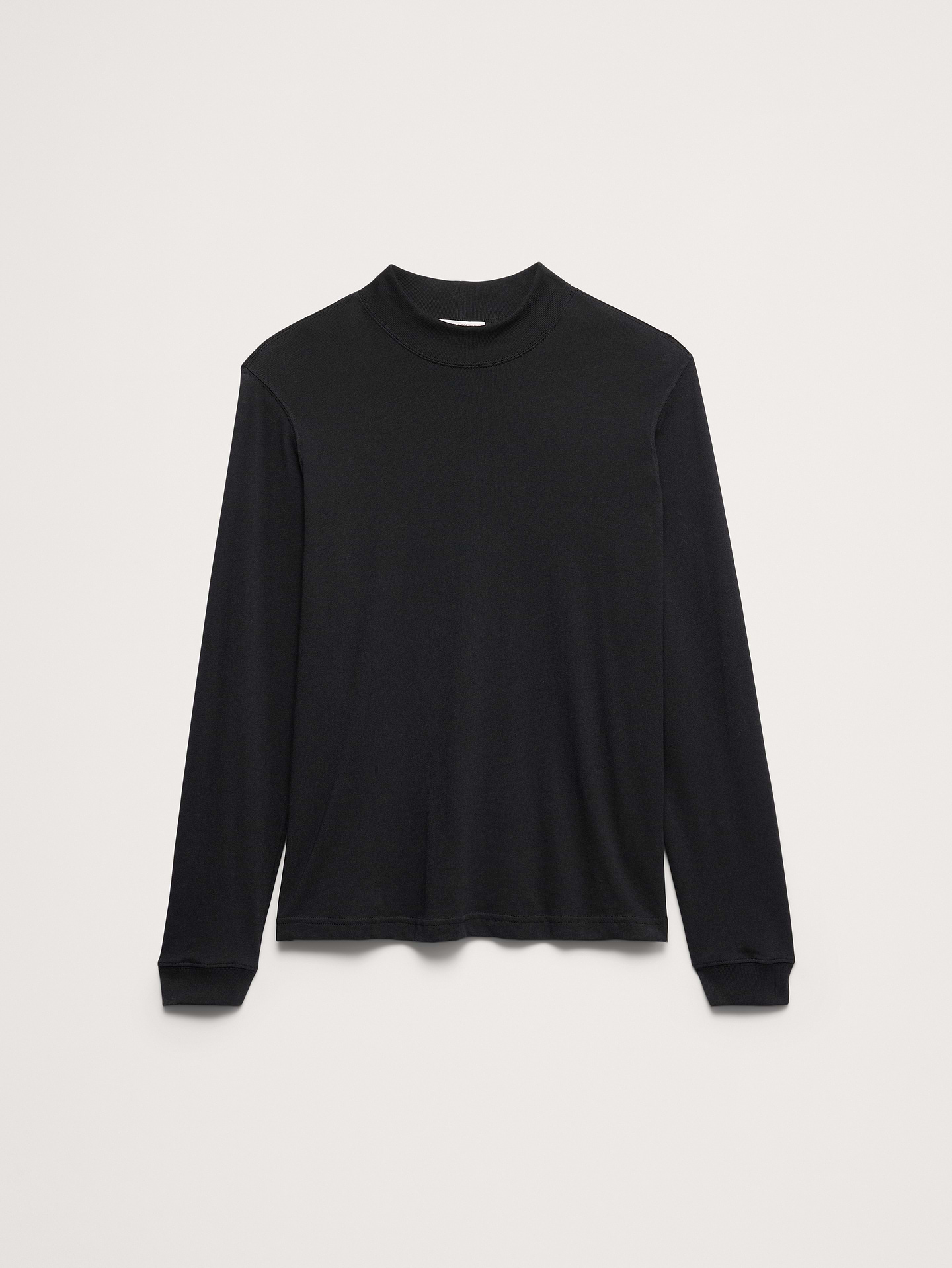 L'image numéro 4 présente T-shirt à col cheminée en jersey de coton