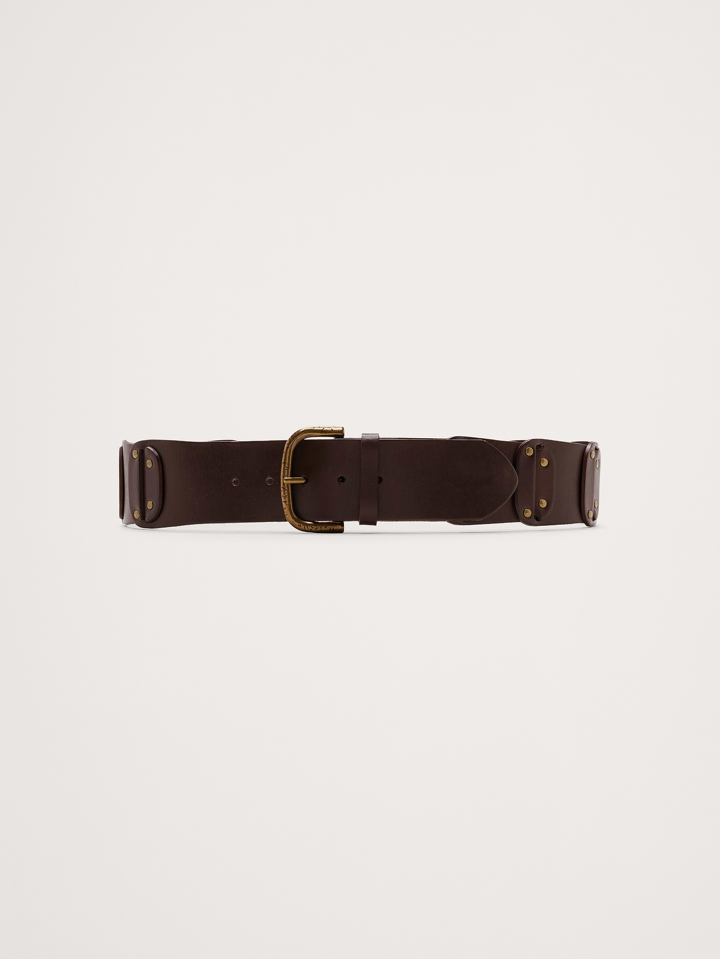 L'image numéro 1 présente Ceinture cloutée en cuir
