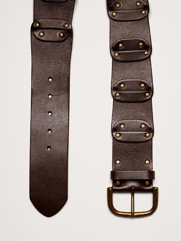 Leather Studded Belt