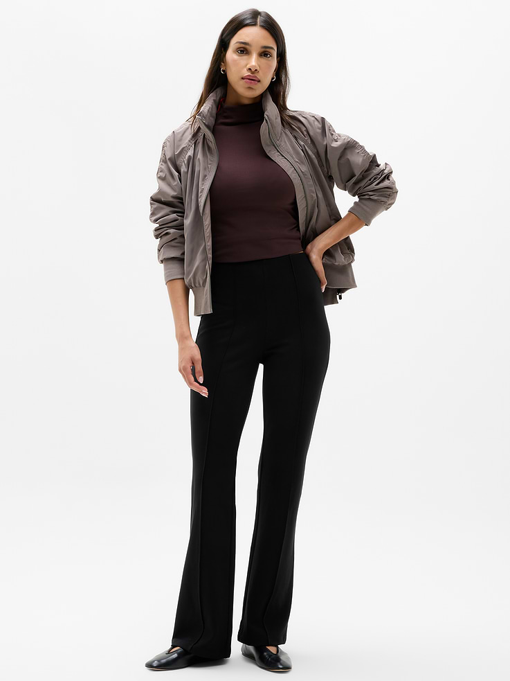 Image 1 of 6, FOR: Your workday commute and weekend travels, from meetings to meetups, FEEL: Sport Ponte offers softly structured comfort with breathable LENZING™ ECOVERO™ rayon, FAVE: Bonded waistband for a smooth, streamlined fit, Product #1174506
