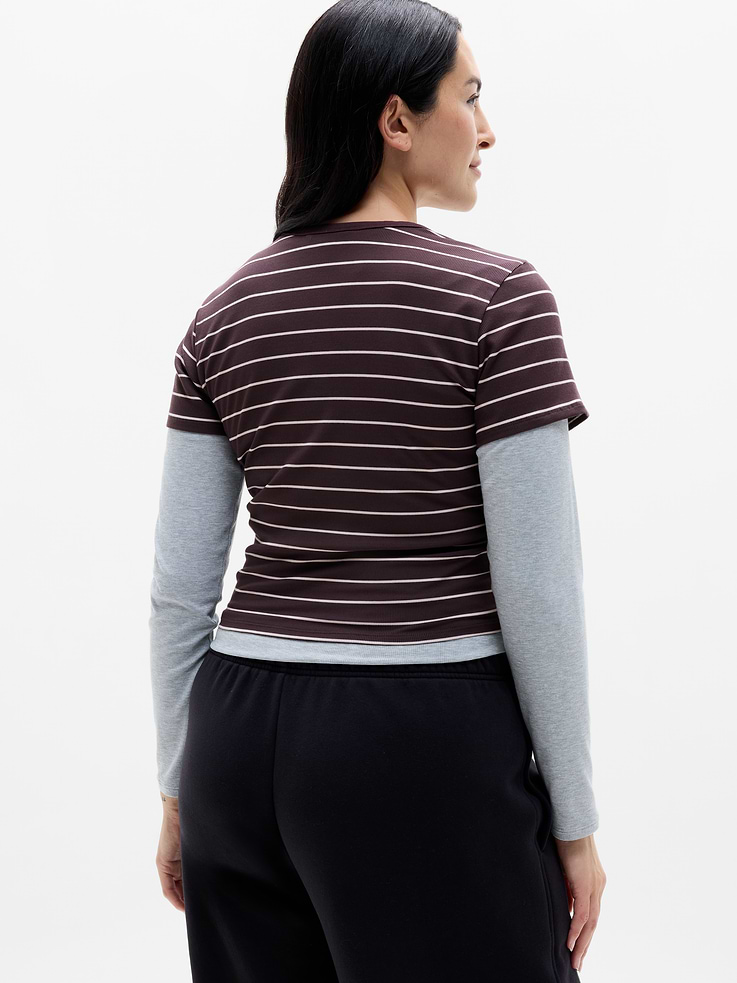 Image number 3 showing, Signature Rib Crop Tee