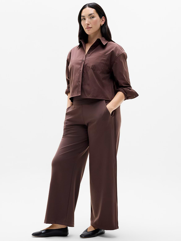Venice Pintuck High Rise Wide Leg Pant