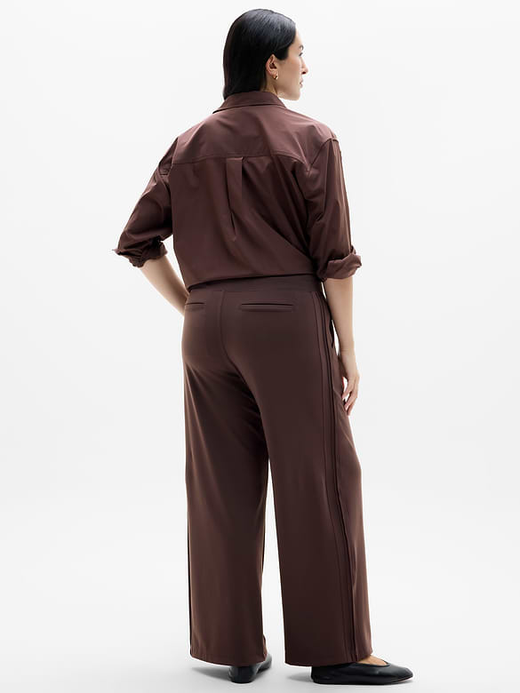Venice Pintuck High Rise Wide Leg Pant