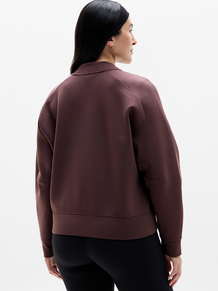 Image 3 of 5, Form Knit Bomber Sweatshirt