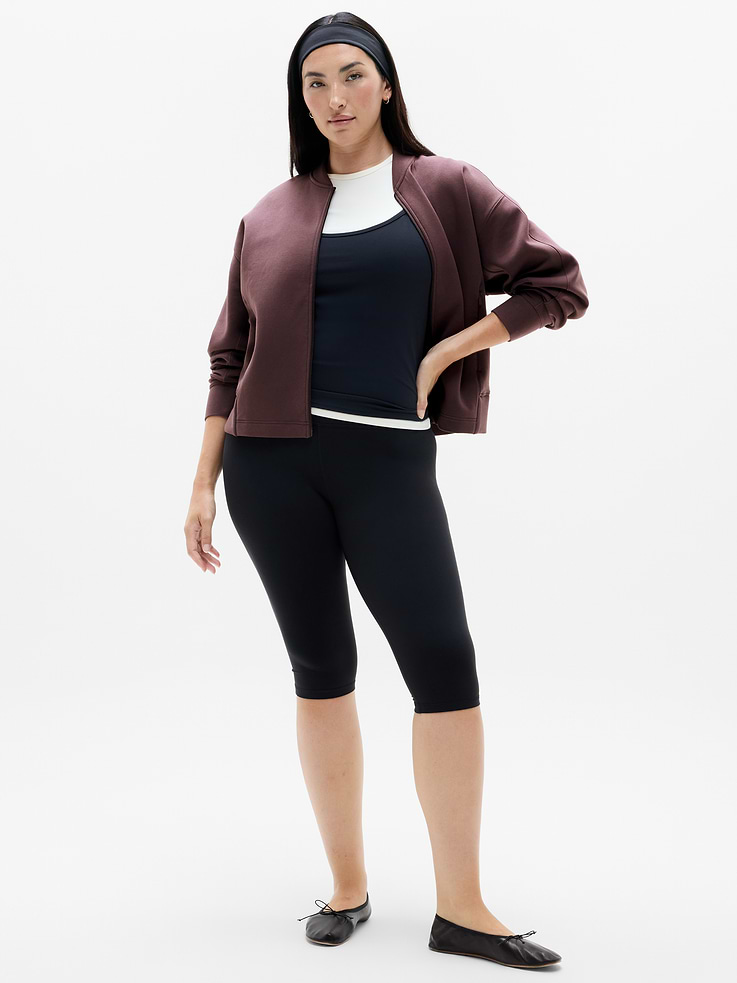 Image 2 of 5, Form Knit Bomber Sweatshirt