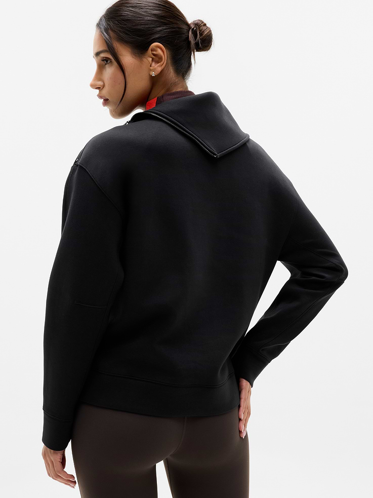 Image 3 of 5, Form Knit Shawl Collar Sweatshirt
