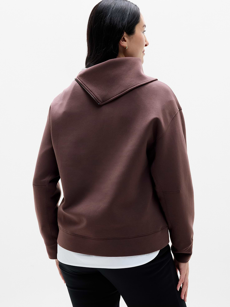 Image 3 of 6, Form Knit Shawl Collar Sweatshirt